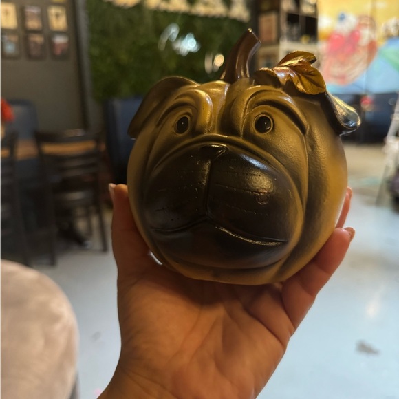 Charming Pug Pumpkin Figurine - Picture 2 of 3
